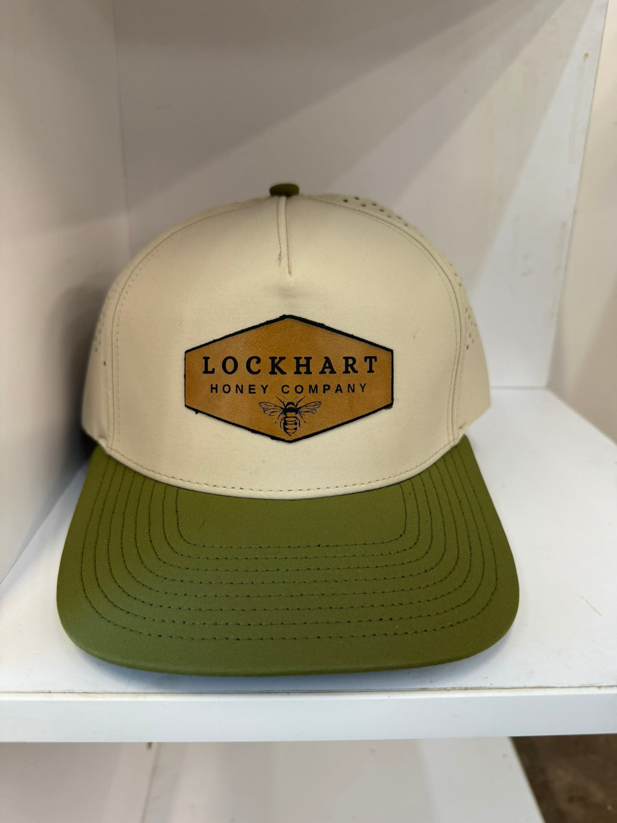 Blue & White Lockhart Honey Co. Sweat Resistant Hat