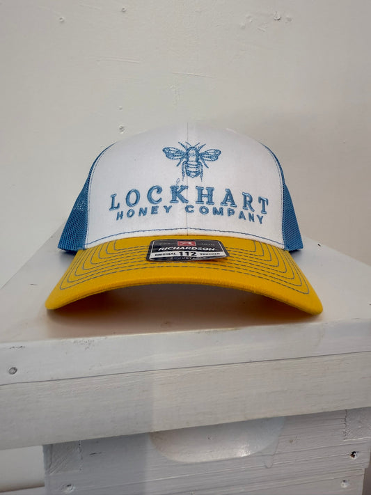 Blue & Yellow Lockhart Honey Co. “Support the Pollinators” Trucker Hat